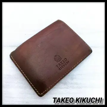 TAKEO KIKUCHI 명함지갑 카드 케이스 패스 케이스 가죽