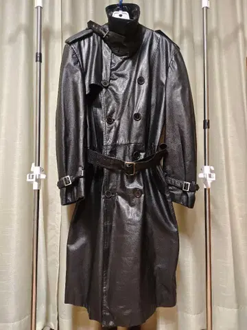 JUBIAN 가죽 트렌치코트 천연 가죽