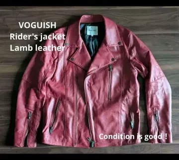 VOGUISH / 양가죽 라이더스 / 버건디 보르도 / 상태 좋음