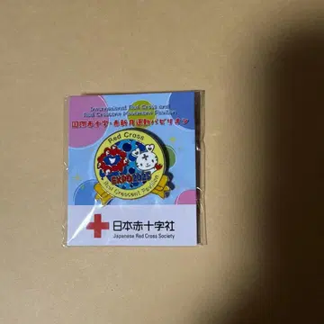 EXPO2025 적십자사 십자가 핀 배지