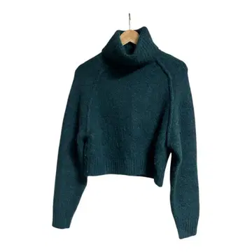 ZARA 니트 컴포트 스웨터 터틀넥 그린