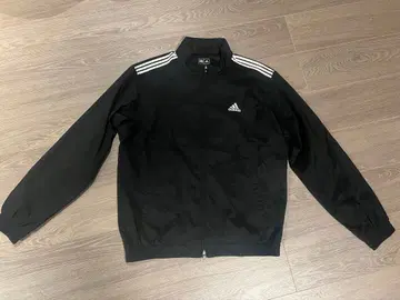 [ 새상품급 ] adidas 블루종 자켓 블랙 x 화이트 어깨 3선 L