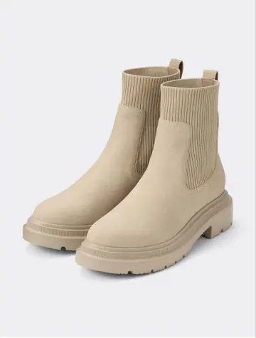 기간 한정!! GU 여성용 사이드 고어 부츠 베이지 XXL