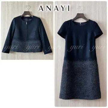 [ 865 ] 아나이 알파카 샤기 절개 자켓 원피스 셋업 36