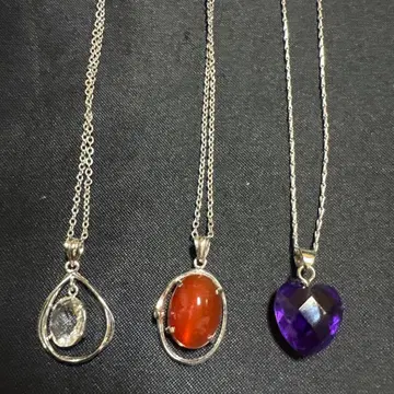 스톤 목걸이 세트 3점