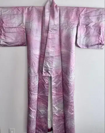 핑크 보라색 코몬 기모노 그라데이션