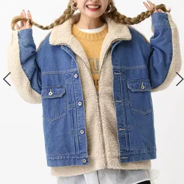 LEPSIM 데님 보아 도킹 자켓