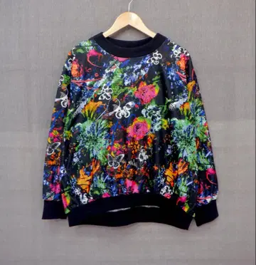 스칼라 143670: 꽃나비 아트 패턴 속기모 풀오버