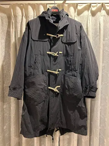 norbit 블랙 더플 코트 모즈 코트