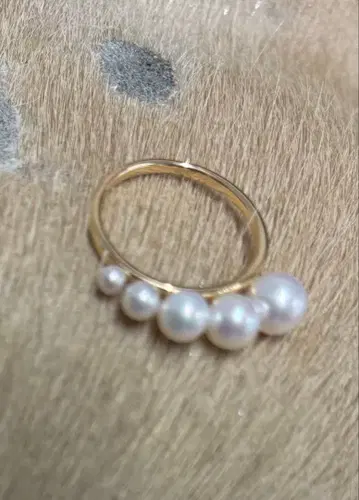 GRAVIE 그라비 펄 골드링 반지 세이렌 아즈로