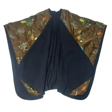 레어 CABaN 캬바쿠라 겉옷 보타니컬 실크 100% 리버서블