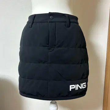 PING 블랙 퀼팅 스커트