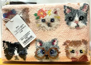 택 포함 FEILER 페이러 고양이 프리티캣츠 플랫 파우치