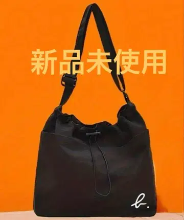 아그네스 베이 방수 나일론 숄더백 블랙 30cm