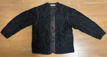 나일론 퀼팅 자켓 블랙