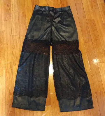 JEANASIS 레이스 도킹 와이드 팬츠