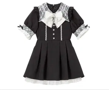 유메텐보 dearmylove 레이스 겹침 펄 리본 아가씨 원피스