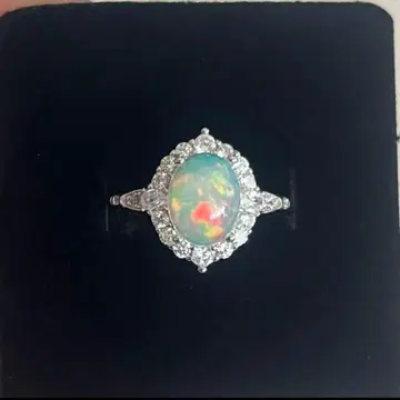 [ 간사이 만박 ] 천연 오팔 반지 네팔관 실버 925 EXPO2025