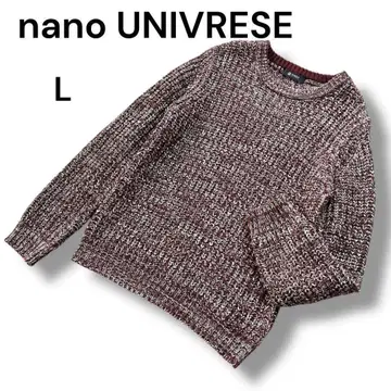 nano UNIVERSE 나노 유니버스  리브편 니트 L 보르도