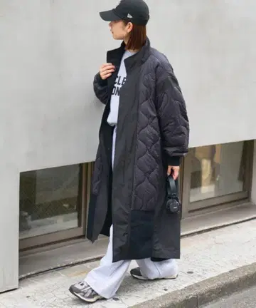 [ etsinta/에신타 ] 절개 맥시 밀리터리 코트