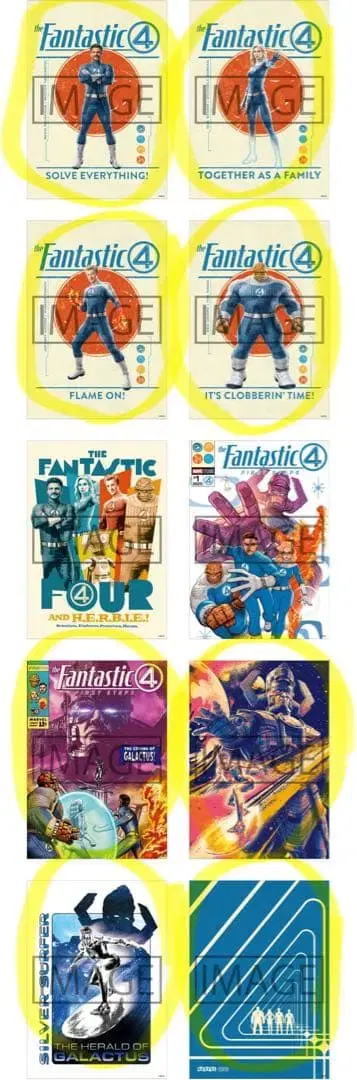 MARVEL 판타스틱 4 Happy 복권 E상 포스터 8개