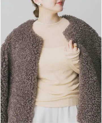 IENA 마이크로 스팽글 스이비 울 니트 내추럴