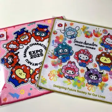 산리오 미야쿠미야쿠 변신 미니 타월 손수건 2세트 엑스포