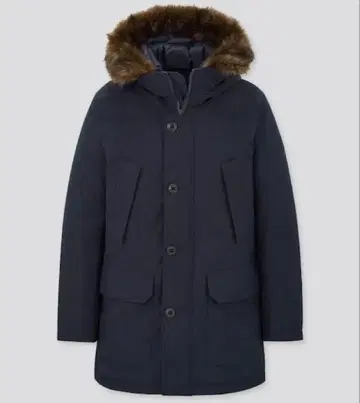 유니클로 울트라 웜 다운 코트 L 사이즈 네이비