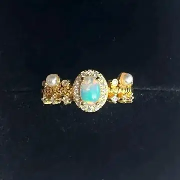 [ 간사이 만박 ] 천연 오팔 반지 부탄 코먼즈 D 만박 실버 925