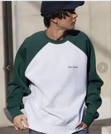 Ben Davis 래글런 슬리브 맨투맨