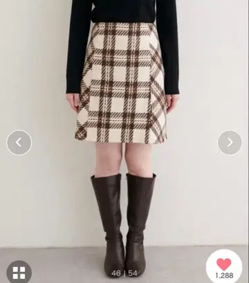 natural couture 선택 가능한 기장 체크 내로우 스커트