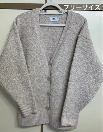 AZUL by MOUSSY 다이아몬드 패턴 가디건 프리 사이즈