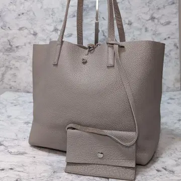 가죽 토트백 그레이지 주름 가죽 A4 파우치 포함 경량