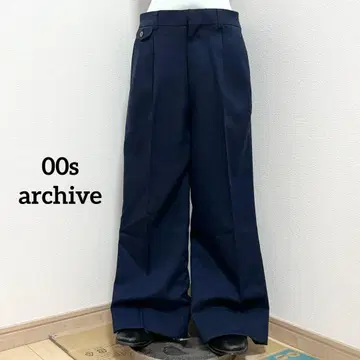 00s archive noncore wide slacks navy
