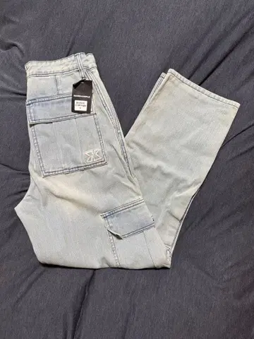 새상품 워크 팬츠 데님 원단