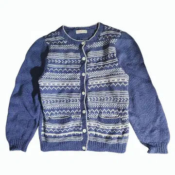 IVY LEAGUE 버즈아이 울 100% 둥근넥 가디건 69053