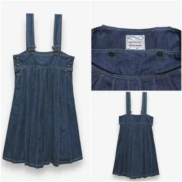 [ BEAMS BOY ] 빔즈 보이 데님 점퍼 플리츠 스커트