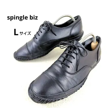 [고품질] spingle biz 로우컷 가죽 스니커즈 신발 블랙