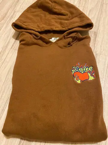 x-girl 브라운 후드 부착 후드티