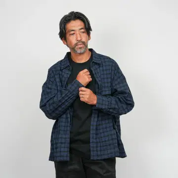 KAJA 체크 플란넬 셔츠 사이즈 2 OVY