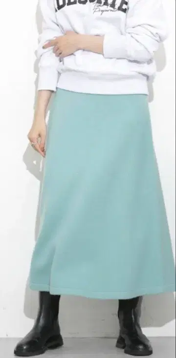 NANO universe 캐시미어 혼방 울 니트 스커트 허리밴딩