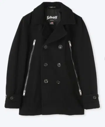 샷 x 하시모토 준 콜라보 지퍼 피 코트 자켓