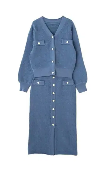 N. Natural Beauty Basic 트위드 니트 가디건 셋업