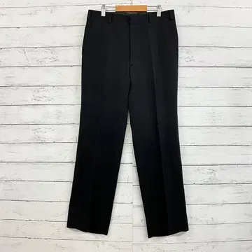 블랙 슬랙스 남성용 L 울 100% 센터 프레스 포멀