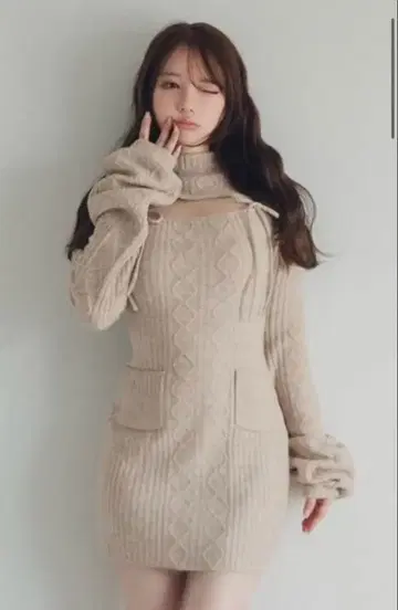 andmary 앤드마리 Bebe 리본 미니 드레스