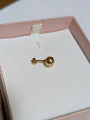 골드 귀걸이 볼형 귀걸이 K18