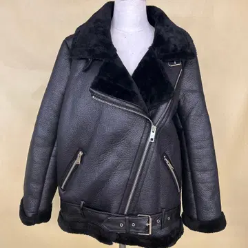 I Lead ZARA 페이크 가죽 무스탕 라이더 자켓