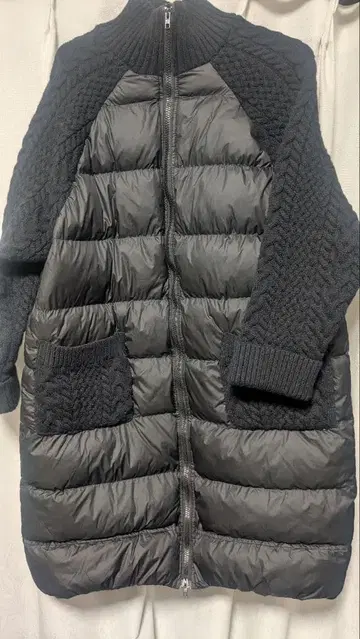 다운 니트 퀼팅 자켓