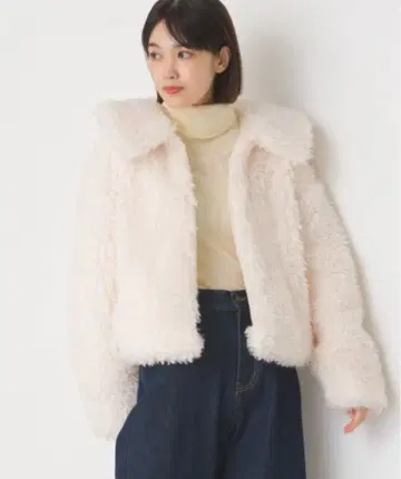 OMNES 푸들 카라 퍼 자켓