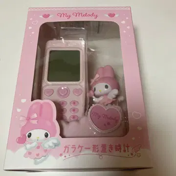 새상품 마이멜로 마이멜로디 폴더폰 모양 탁상시계 산리오 보증서